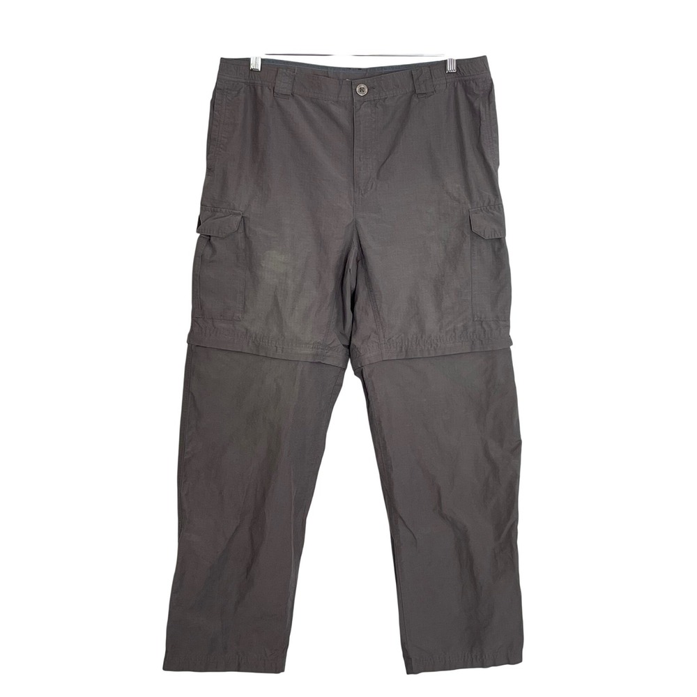 Columbia Men's Convertible Hiking Pants Zip-Off Cargo‎ Gray Size L 32 Gorpcore